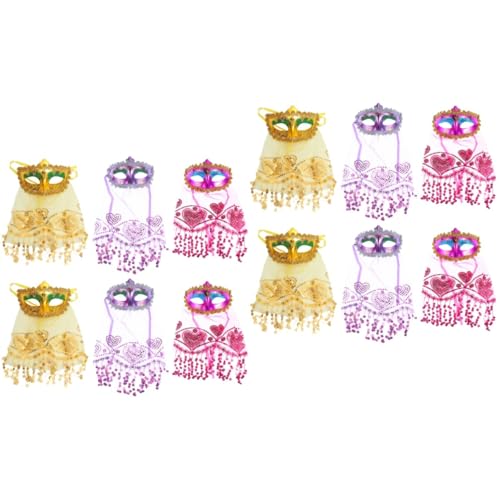 PRETYZOOM 12 Stk Partyschleier halloween masken halloweenmaske Kostüme für Frauen Outfit Kleider Maskerade-Maske Maskerade-Schleier Cosplay-Maske Staatsangehörigkeit bilden Venedig Zubehör von PRETYZOOM