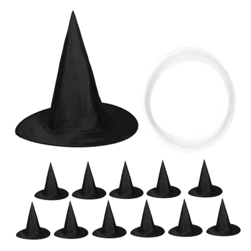 PRETYZOOM 12 Stück Teiliges Halloween Dekoset Hängende Hexenhüte Schwarze Kleine Hexenhüte Stabiles Stoffmaterial Einfach zu Hängen für Halloween Party Karneval Cosplay Innen und PRETYZOOM 12 Stück Teiliges Halloween Dekoset Hängende Hexenhüte Schwarze Kleine Hexenhüte Stabiles Stoffmaterial Einfach zu Hängen für Halloween Party Karneval Cosplay Innen und von PRETYZOOM