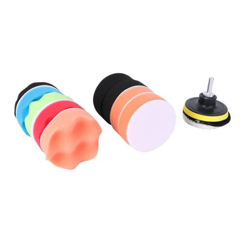 PRETYZOOM 12 Stück Teiliges Polierscheiben Set mit Wellen Schwamm und Woll Polierpad Adapter Vielseitig für Auto Keramische Oberflächen Wiederverwendbar Einfach Wechselbar von PRETYZOOM