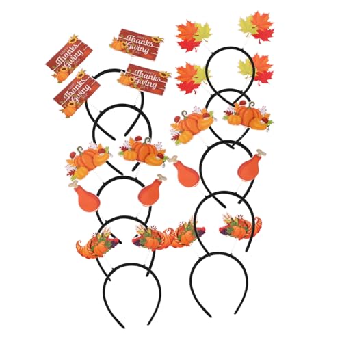 PRETYZOOM 12 Stück Teiliges Thanksgiving Party Haarreifen Leichte Bequeme Stirnbänder mit Truthahn Ahornblatt-motiv Festliche Kopfbedeckung für Herbst Erntedankfeste Familienfeiern PRETYZOOM 12 Stück Teiliges Thanksgiving Party Haarreifen Leichte Bequeme Stirnbänder mit Truthahn Ahornblatt-motiv Festliche Kopfbedeckung für Herbst Erntedankfeste Familienfeiern von PRETYZOOM