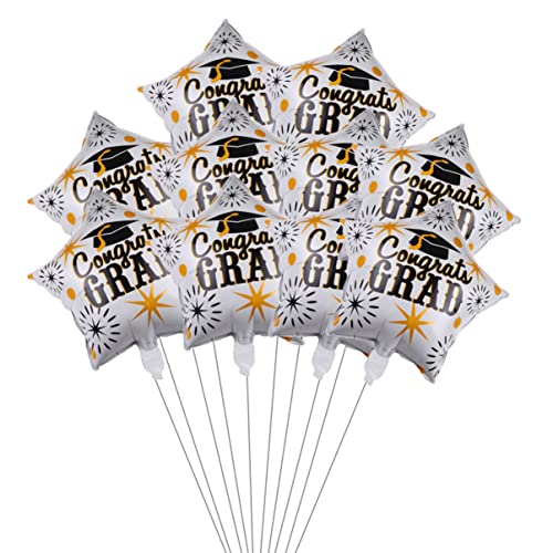 PRETYZOOM 12St Abschluss Ballon Sportdekorationen goldene Mini- Pools wand polsterung buchstaben ballons Zubehör für Abschlussballons Hochzeitsballons Aluminiumfolie Weiß PRETYZOOM 12St Abschluss Ballon Sportdekorationen goldene Mini- Pools wand polsterung buchstaben ballons Zubehör für Abschlussballons Hochzeitsballons Aluminiumfolie Weiß von PRETYZOOM
