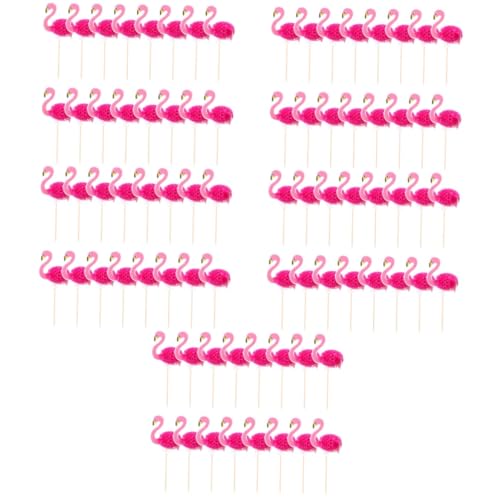 PRETYZOOM 150 Stk Flamingo-Kuchen-Einsatz Baby-Ornament Ananas-Kuchen-Picks Hochzeitsdekorationen Papierbecher Geburtstagskuchen-Picks Zubehör für Partykuchen Erdbeere 3d von PRETYZOOM