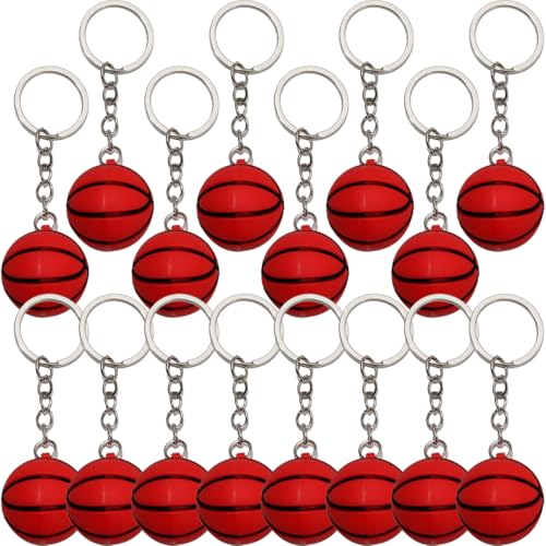 PRETYZOOM 16st Kugel Schlüsselanhänger Handgelenk-spulen-schlüsselanhänger Sport Füllstoffe Schwimmbad Karabinerhaken Etiketten Korb Fußball -schlüsselbund Bausätze Rot Weiches Gummi PRETYZOOM 16st Kugel Schlüsselanhänger Handgelenk-spulen-schlüsselanhänger Sport Füllstoffe Schwimmbad Karabinerhaken Etiketten Korb Fußball -schlüsselbund Bausätze Rot Weiches Gummi von PRETYZOOM