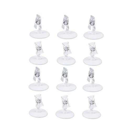 PRETYZOOM 16st Werbeclips Stahlhalter Kleiderständer Schilder Clips Transparente Sattelklemme Warenregal-schild-clip Preisklammer Inhaber Der Tischnummer Lebensmittel Das Schild Weiß F7 von PRETYZOOM