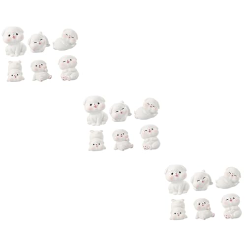 PRETYZOOM 18 STK Mini-Hund-Ornament Mini-Welpenfiguren Kinderautospielzeug Cute Decor hundegeschenk Minitiere Kinderspielzeug Hundefiguren für Kinder Minifiguren für Kinder Miniatur Zubehör von PRETYZOOM