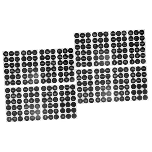 PRETYZOOM 2 Sätze Etikett Für Gewürzflaschen Name Nur Etikettenaufkleber Für Behälter Kühlschrank Gewürzdosen Glasetiketten Zutat Gewürze Pvc Selbstklebend Schwarz 8 Blätter * 2 von PRETYZOOM