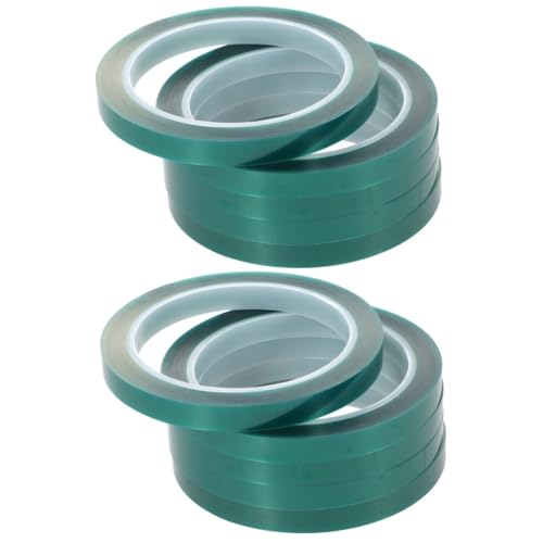 PRETYZOOM 2 Sätze Hochtemperaturresistenter Schutzfilm Abdeckband Klebeband Im Freien Wärmeband Hochtemperaturklebeband Wärmeübertragungsband Das Haustier Green 5 Rollen * 2 von PRETYZOOM