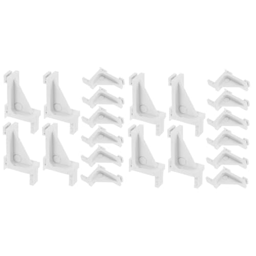 PRETYZOOM 2 Sätze Plastik -schnapphaken Kühlschrank-organizer Kühlschrankregalersatz -clip-klemme Gefrierregal-befestigungshalterung Montiert Teile Clips Unterstützt Weiß 10 Stück * 2 von PRETYZOOM