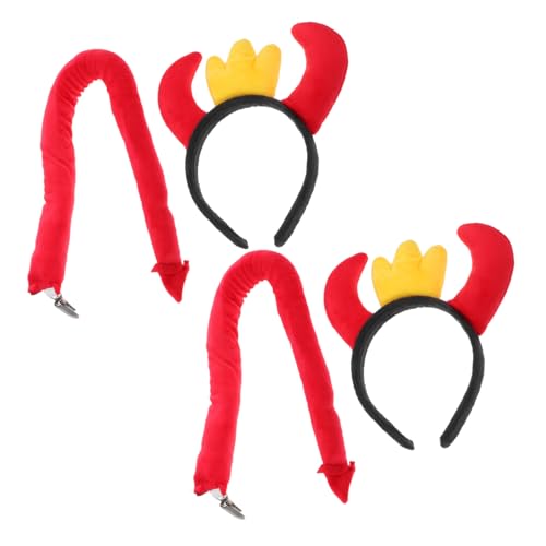 PRETYZOOM 2 Sätze Teufelshorn Haarreifen Damen Rot Leicht Kostüm Zubehör Karneval Fasching Party Accessoires Kreatives Cartoon Design Komfortabel Verstellbar PRETYZOOM 2 Sätze Teufelshorn Haarreifen Damen Rot Leicht Kostüm Zubehör Karneval Fasching Party Accessoires Kreatives Cartoon Design Komfortabel Verstellbar von PRETYZOOM