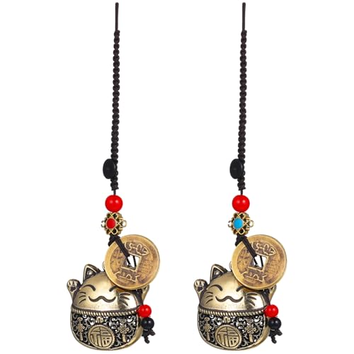 PRETYZOOM Messing Katze Charme Schlüsselanhänger Einzigartige Katze Ornament für PRETYZOOM Messing Katze Charme Schlüsselanhänger Einzigartige Katze Ornament für von PRETYZOOM