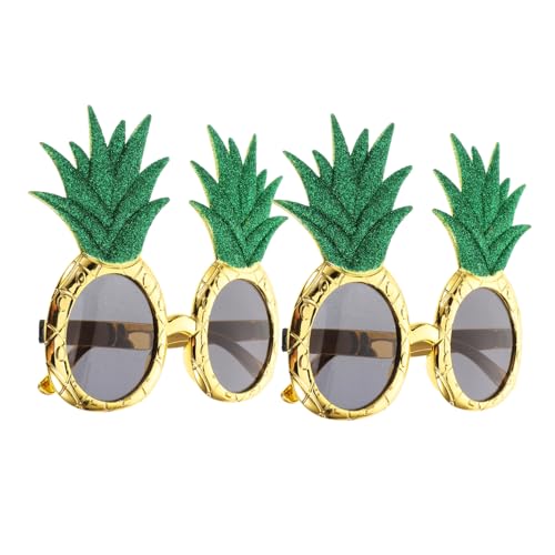 PRETYZOOM 2 Stück Ananas Gläser sonnenbrille lustige Brille Requisiten für hawaiianische Fotoautomaten Party-lustige Lieferungen Neuartige Partybrille Hawaii-Partybevorzugung Plastik Orange von PRETYZOOM