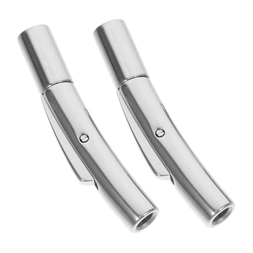 PRETYZOOM 2 Stück Drahtseilschnalle Klemme Schmuckverschluss Schmuckverschlüsse Und Verschlüsse Armbandverschlüsse Armband Halskette Schnalle Armbandhakenverschlüsse Rostfreier Stahl Silver von PRETYZOOM