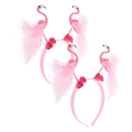 PRETYZOOM 2 Stück Flamingo Haarreifen Niedliche Hawaii Kopfaccessoires für Partys Kostüme und Cosplay und Charmant für Sommerveranstaltungen und Strandfeiern von PRETYZOOM