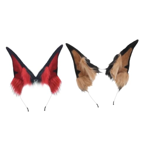 PRETYZOOM 2 Stück Flauschiges Hundohr stirnband Realistisches Cosplay accessoire für Erwachsene Leichte Vielseitige Kopfbedeckung Geeignet für Fotoshootings Halloween Manga fans Karneval von PRETYZOOM