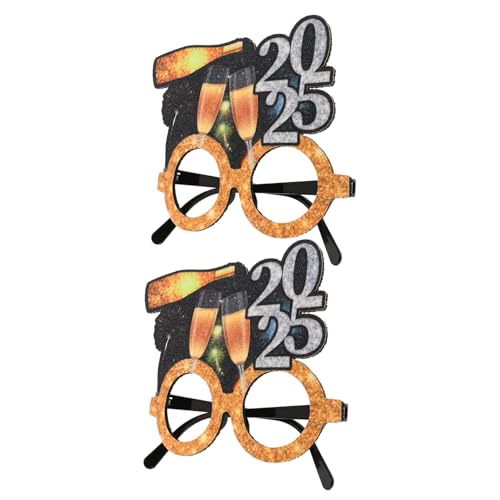 PRETYZOOM 2 Stück Frohes Neues Jahr Brillen Glitzer Partybrille für Neujahrsfeier Lustige Sonnenbrillen und Foto Requisiten für Unvergessliche Feiern PRETYZOOM 2 Stück Frohes Neues Jahr Brillen Glitzer Partybrille für Neujahrsfeier Lustige Sonnenbrillen und Foto Requisiten für Unvergessliche Feiern von PRETYZOOM