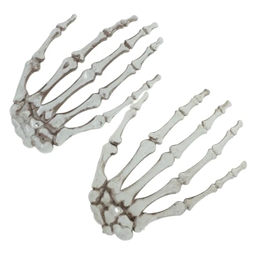 PRETYZOOM 2 Stück Große Handknochen-Haarspange halloween haarspange halloween haarschmuck Halloween-Skelett-Haarspangen Figur Geist Hände gefälschte Skeletthand Handskelettmodell Sport Weiß von PRETYZOOM