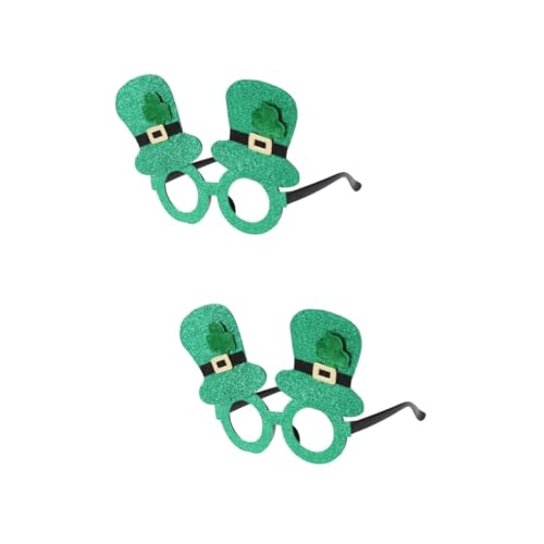 PRETYZOOM Schnapsgläser 2st Linsenlose Brille St. Patricks Tagesbrille Kleeblatt-brille Hut Brille Gläser Zylinder von PRETYZOOM
