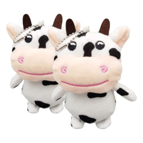 PRETYZOOM 2 Stück Kuhpuppe Plüschtier-Schlüsselanhänger Anhängerzubehör tierisches Mini-Plüschtiere kuh Plüschtier-Anhänger süße Plüschtiere PP Baumwolle Beige PRETYZOOM 2 Stück Kuhpuppe Plüschtier-Schlüsselanhänger Anhängerzubehör tierisches Mini-Plüschtiere kuh Plüschtier-Anhänger süße Plüschtiere PP Baumwolle Beige von PRETYZOOM