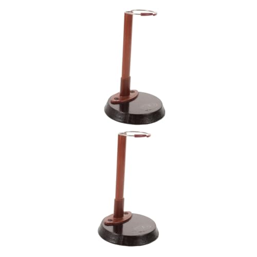 PRETYZOOM 2 Stück Puppenständer puppenzubehör Stand Figur Puppen für Anzeige Puppenträger Mädchen Ständer für Puppen Display-Ständer Holz Brown von PRETYZOOM