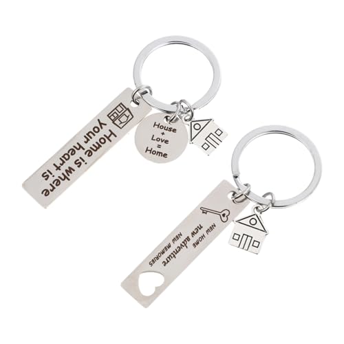 PRETYZOOM 2 Stück Schlüsselanhänger für Einweihungsgeschenk Kreative Schlüsselringe für Neues Zuhause für Hausbesitzer Dekoration für Schlüssel oder Taschen von PRETYZOOM
