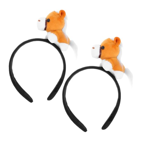PRETYZOOM 2 Stück Teiliges Pferde Cosplay Headset Haarreif Cartoon Tier Haarband Foto Requisiten für Halloween Geburtstag Party Alltagsspielzeug von PRETYZOOM