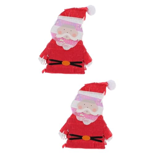 PRETYZOOM 2 Stück Weihnachts-Pinata-Geschenktüten Für Kinder Mexikanische Pinata-Kinderspielset Outdoor-Weihnachts-Pinata-Spiel Weihnachtsfeierbevorzugung Weihnachts-Pinata-Zugschnur von PRETYZOOM