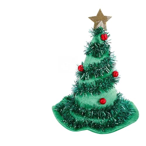 PRETYZOOM 2 Stück Weihnachtsbaummütze christmas tree hat weihnachtsgeschenke leuchtender weihnachtshut Weihnachtsfeier gefallen weihnachtsdeko Hut in Baumform Weihnachtskopfschmuck Vlies von PRETYZOOM