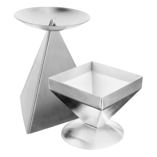 PRETYZOOM 2 Stücke Edelstahl Pyramide Lebensmittel Form Fondant Backform Dreieck &Amp; Form Set Für Reis Schokolade Kuchen DIY Backen von PRETYZOOM