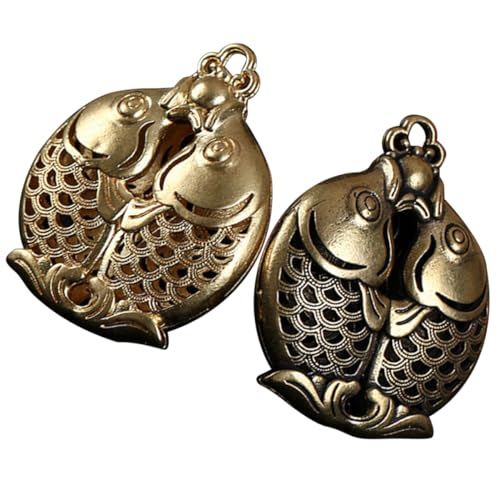 PRETYZOOM 2 Stücke Vintage Messing Fisch Ornamente Tier Desktop Decor für Home PRETYZOOM 2 Stücke Vintage Messing Fisch Ornamente Tier Desktop Decor für Home von PRETYZOOM