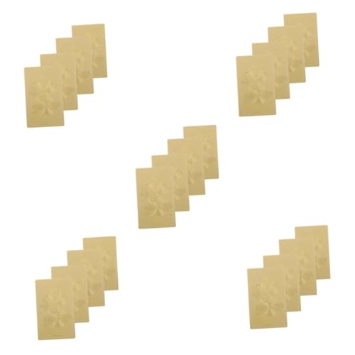 PRETYZOOM 20 Stck. Leibwächterkarte Amulettkarte allgemeine Glückskarten Symbol des Schutzes Feng Shui Dekor Feng-Shui-Amulett chinesische Amulette Segenkarte Kupfer Golden von PRETYZOOM