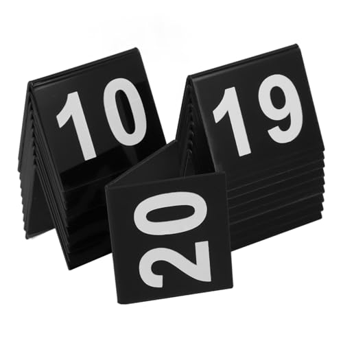 PRETYZOOM 20 Stück Nummernschild Tischdekoration Hochzeit Namen Inhaber der Tabellennummer rostfrei Rezeption Tischschilder für Bankette Tischnummernmarkierungen Acryl Black PRETYZOOM 20 Stück Nummernschild Tischdekoration Hochzeit Namen Inhaber der Tabellennummer rostfrei Rezeption Tischschilder für Bankette Tischnummernmarkierungen Acryl Black von PRETYZOOM