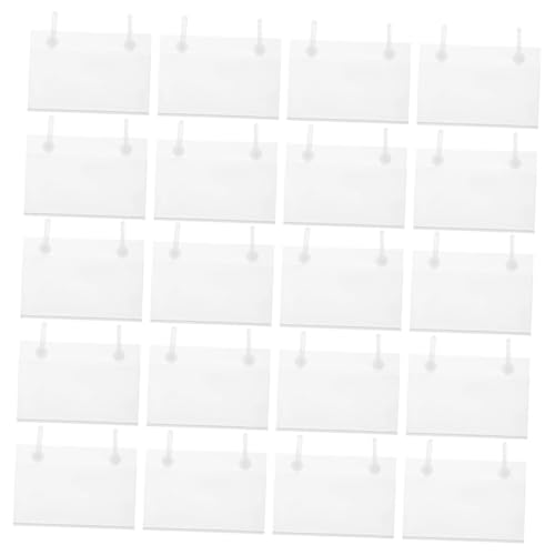 PRETYZOOM 20Stücke Transparente Preisschild Clips mit Doppelhaken Design Strapazierfähige Etikettenhalter für Einzelhandelsgeschäfte und Leicht Lesbar und Langlebig von PRETYZOOM
