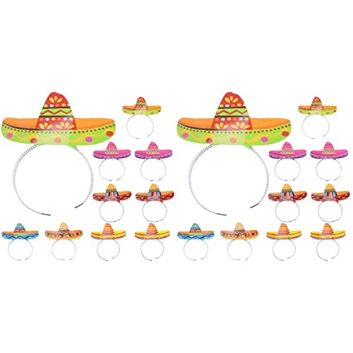 PRETYZOOM 24 Stücke Cinco De Mayo Sombrero Stirnband Hüte Mini Mexikanischer Hut Kopfbedeckung Für Fiesta Karneval Party Dekorationen von PRETYZOOM