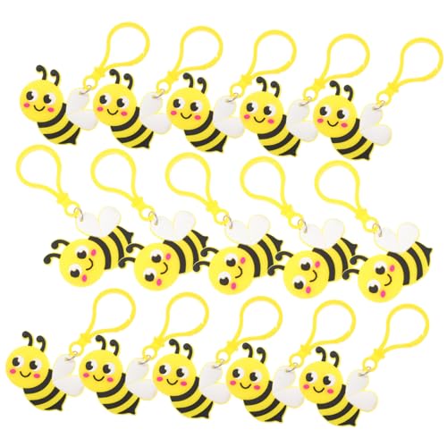 PRETYZOOM 24St Anhänger Bienen-Partygeschenke Bienen Keychain Niedliche Bienen Dekoration Schlüsselbund Auto-Dekor Schlüsselhalter Schlüsseldekor Wagen kleines Geschenk Schmuck schmücken PVC von PRETYZOOM