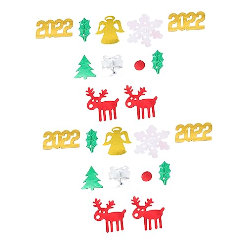 PRETYZOOM 25 Packungen Weihnachtsdekoration Konfetti Party-glitzer Neujahr Schneeflocken-konfetti Konfetti-seidenpapier Weihnachtliche Pailletten-streusel Plastik Ballon von PRETYZOOM