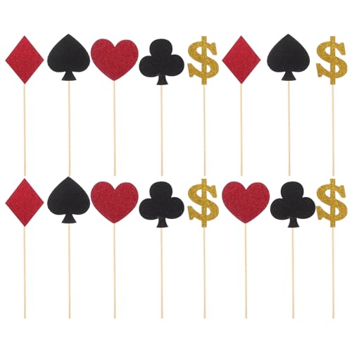 PRETYZOOM 27 Stücke Casino Kuchen Topper Glitzer Cupcake Picks Spielkarten Tortenstecker Geburtstag Kuchen Dekoration für Poker Spiel Hochzeit Brautdusche Las Vegas Party Deko PRETYZOOM 27 Stücke Casino Kuchen Topper Glitzer Cupcake Picks Spielkarten Tortenstecker Geburtstag Kuchen Dekoration für Poker Spiel Hochzeit Brautdusche Las Vegas Party Deko von PRETYZOOM