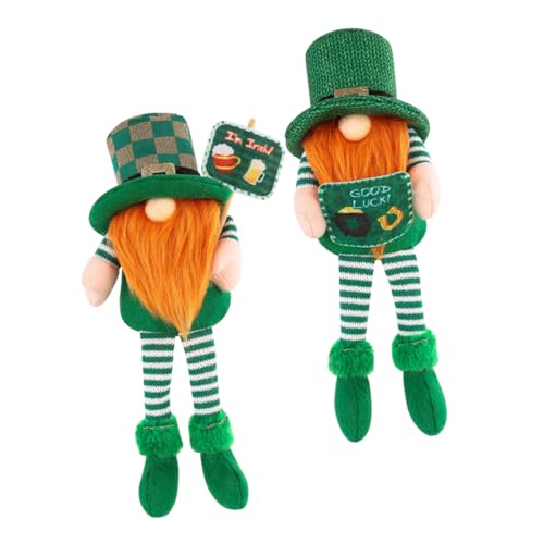 PRETYZOOM 2Pcs St. Patricks Day Patricks-Tag Weihnachtsmann, Zwerg Gnom Plüsch St Patrick's lustiger Gnom Zwergenpuppe für zu Hause Festival- st. Patricks Tageszwerg Polyester PRETYZOOM 2Pcs St. Patricks Day Patricks-Tag Weihnachtsmann, Zwerg Gnom Plüsch St Patrick's lustiger Gnom Zwergenpuppe für zu Hause Festival- st. Patricks Tageszwerg Polyester von PRETYZOOM