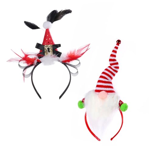 PRETYZOOM Weihnachtsstirnbänder 2St Badminton-Stirnband haarschmuck Erwachsener Partyhut Stoff Hut-Stirnband von PRETYZOOM