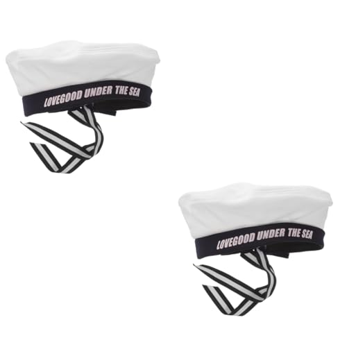 PRETYZOOM 2St -Kappe Sonnenhüte für Herren mit UV-Schutz Matrosenmütze für Schiffe Mützen für Männer Kleidung für Männer Kapitänsmütze aus Baumwolle Sonnenhut Cosplay von PRETYZOOM