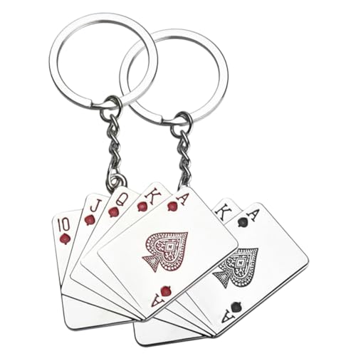 PRETYZOOM 2St Punk-Pokerkarten Zirkus Party gefallen Schlüsselanhänger Geschenke Geldbörsen das Geschenk Taschenanhänger Hängende Verzierung für Taschen Wagen Charme Zeichen von PRETYZOOM