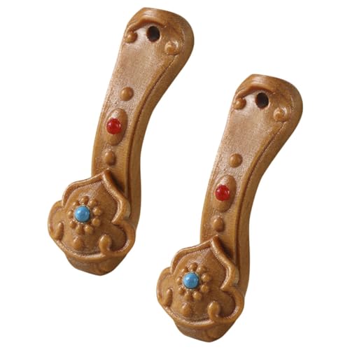 PRETYZOOM 2st Chinesische Wunsch Ornamente Kristalle Baum Ornamente Für Wohnzimmer Windspiel Drachendekor Tür Goldene Knöpfe Wohnkultur Strass-knöpfe Bastelanhänger Drachenstatue Sandelholz von PRETYZOOM