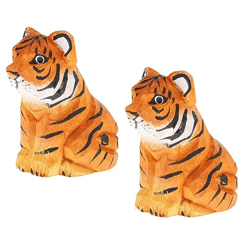 PRETYZOOM 2st Handgeschnitzter Tiger Aufkleber Stofftier Zartes Tigerhandwerk Tigerförmiges Holzhandwerk Das Jahr Der Tigerdekoration Tiere Verzieren Massivholz Orange PRETYZOOM 2st Handgeschnitzter Tiger Aufkleber Stofftier Zartes Tigerhandwerk Tigerförmiges Holzhandwerk Das Jahr Der Tigerdekoration Tiere Verzieren Massivholz Orange von PRETYZOOM