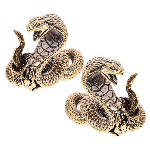 PRETYZOOM 2st Teehaustier Aus Bronze Schmuck Tischplatte Miniatur Basteln Sie Eine Schlangenstatue Desktop-schlangenhandwerk Schlangenförmige Verzierung Schlangenmodell Golden Messing PRETYZOOM 2st Teehaustier Aus Bronze Schmuck Tischplatte Miniatur Basteln Sie Eine Schlangenstatue Desktop-schlangenhandwerk Schlangenförmige Verzierung Schlangenmodell Golden Messing von PRETYZOOM
