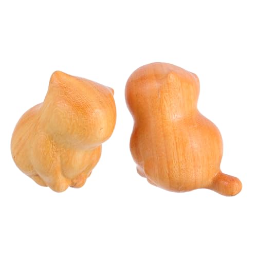 PRETYZOOM 2stücke Handgeschnitztes Holzkatzenornament Kleine Katzenstatue Für Tischdeko Als Katzendeko Für Schlafzimmer Und Büro PRETYZOOM 2stücke Handgeschnitztes Holzkatzenornament Kleine Katzenstatue Für Tischdeko Als Katzendeko Für Schlafzimmer Und Büro von PRETYZOOM