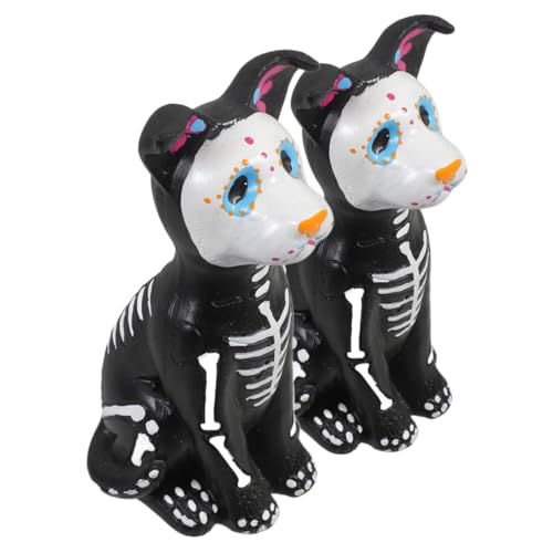 PRETYZOOM 2stücke Skelett-hundemodell Aus Kunstharz Halloween-außendekoration Kleine Tierstatuen Für Party Und Garten Gruselige Dekoration Für Halloween-Hunde PRETYZOOM 2stücke Skelett-hundemodell Aus Kunstharz Halloween-außendekoration Kleine Tierstatuen Für Party Und Garten Gruselige Dekoration Für Halloween-Hunde von PRETYZOOM