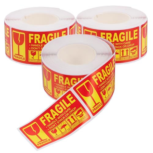 PRETYZOOM 3 Rollen Fragile Aufkleber für Umzug Selbstklebende Etiketten Einfach Anzuwenden Tamper Evident Design für Zerbrechliche Gegenstände Wie und Elektronik PRETYZOOM 3 Rollen Fragile Aufkleber für Umzug Selbstklebende Etiketten Einfach Anzuwenden Tamper Evident Design für Zerbrechliche Gegenstände Wie und Elektronik von PRETYZOOM