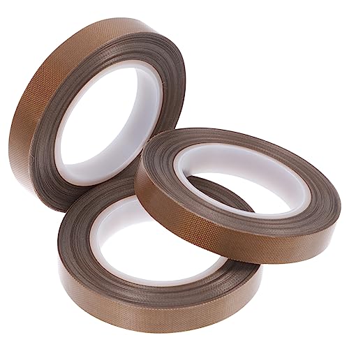 PRETYZOOM 3 Rollen Hochtemperatur Klebeband Braun Hitzebeständig Isolierend für Elektronik Kabelisolierung und Verpackung ohne Rückstände Klebeband von PRETYZOOM