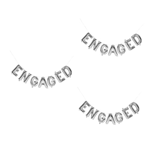PRETYZOOM 3 Sätze Aluminiumfolienballons engagierte Partyfoto -Requisite Heiratsantrag Dekorationen Romantische Luftballons Ballons mit englischen Buchstaben engagierte Luftballons Silber PRETYZOOM 3 Sätze Aluminiumfolienballons engagierte Partyfoto -Requisite Heiratsantrag Dekorationen Romantische Luftballons Ballons mit englischen Buchstaben engagierte Luftballons Silber von PRETYZOOM
