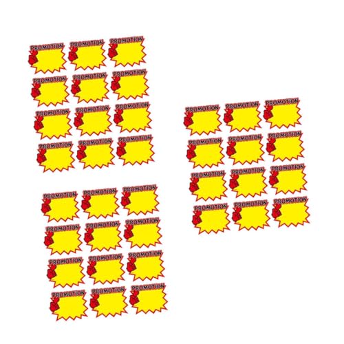 PRETYZOOM 3 Sätze Preisetiketten Verkaufsschilder Blanko Preisschilder Für Supermärkte Und Geschäfte Selbstklebend Für Promotionen Und Verkaufsaktionen 50 Stück * 3 von PRETYZOOM