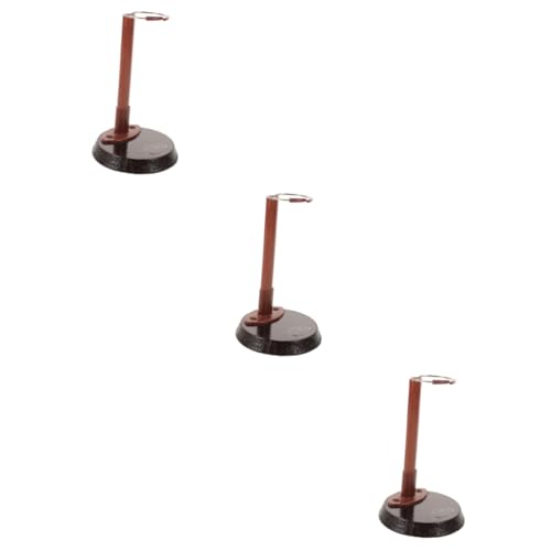 PRETYZOOM 3 Stück Puppenständer Mädchen Puppenträger Figur Stand Puppen für puppenzubehör Puppenanzeige Ständer für Puppen Display-Ständer Plastik Brown von PRETYZOOM
